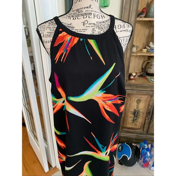 Worthington Black Bird Of Paradise Sheer Dress - Picture 3 of 8